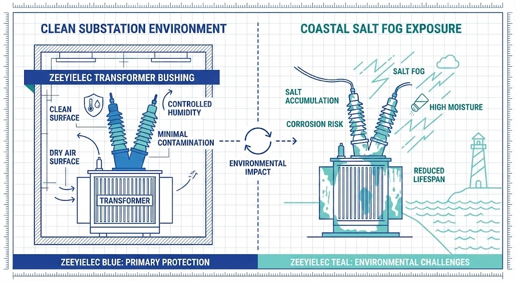 Инженер выбирает вводы трансформаторов среднего напряжения в зависимости от класса напряжения и условий эксплуатации.