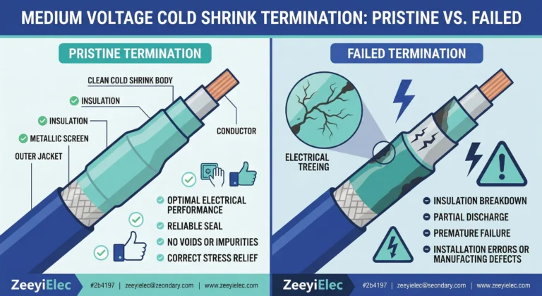 Cold shrink installation mistakes and best practices for medium voltage cables.