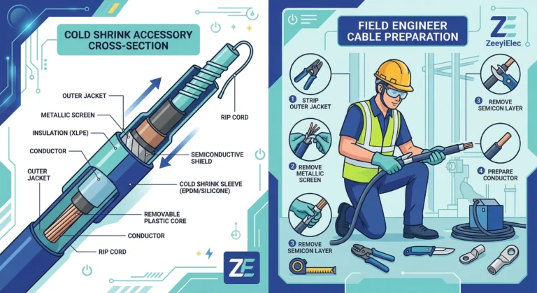 2026 engineering guide to cold shrink termination structure and installation sequence.