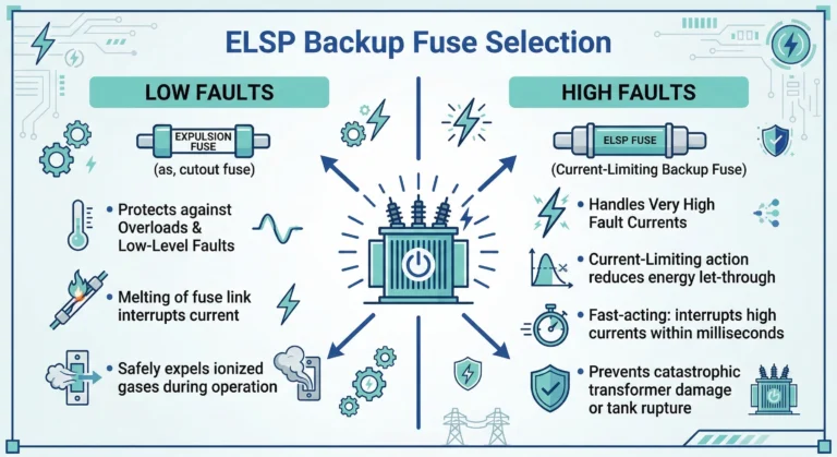 ELSP backup fuse sizing and selection logic for distribution transformers