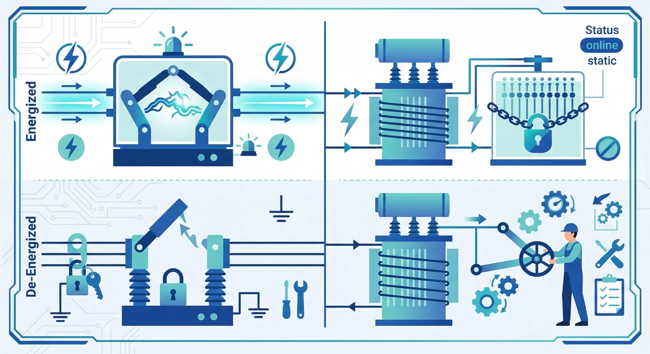 ट्रांसफॉर्मर सहायक उपकरणों के लिए लोडब्रेक स्विच बनाम ऑफ-सर्किट टैप चेन्जर की तुलना।.