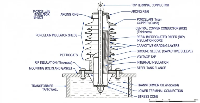 Top 10 types of medium voltage bushings for distribution transformers.