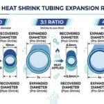 Heat shrink recovery ratio comparison chart for cable termination kit selection