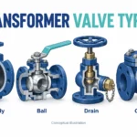 Conceptual overview of butterfly, ball, drain and check transformer valve types
